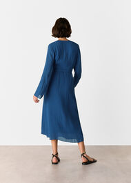 Alex Textured Wrap Midi Dress