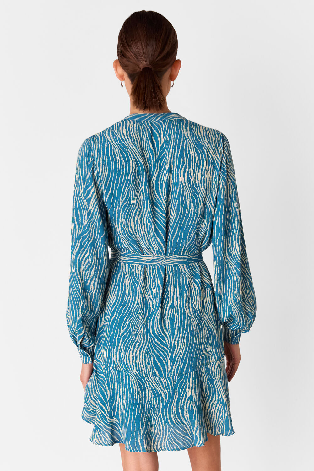 Blue Zebra Flippy Mini Dress