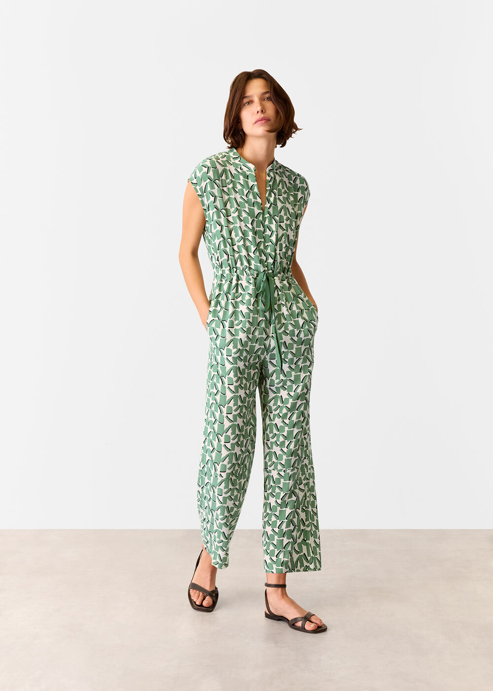 Abstract Squares Jumpsuit