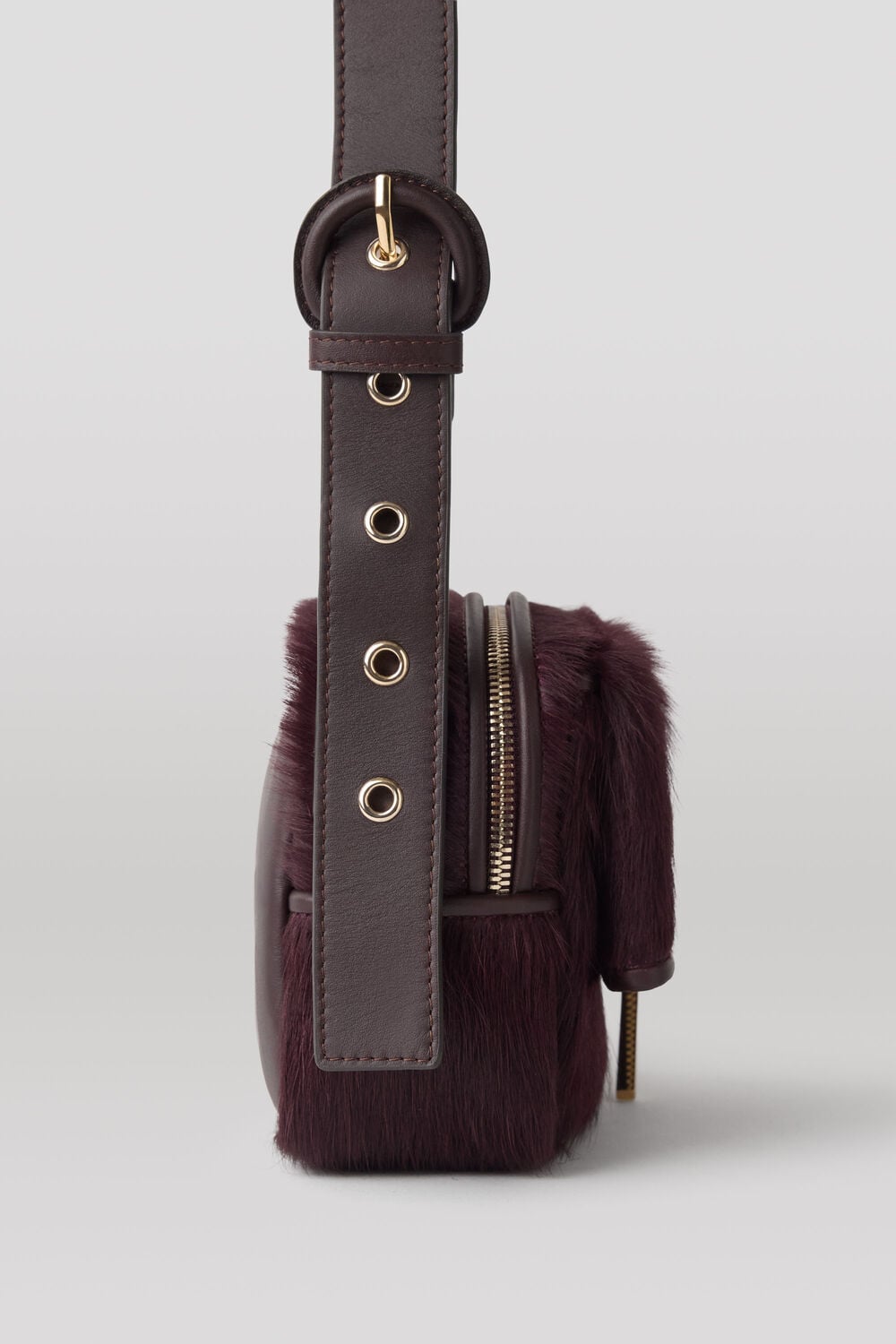 Plum Bibi Hair-On Crossbody Bag