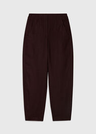 Petite Linen Barrel Leg Trouser