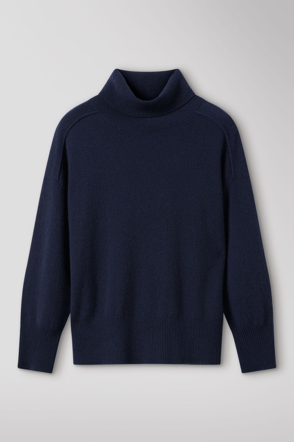 Cashmere Seam Roll Neck Knit
