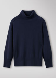 Cashmere Seam Roll Neck Knit