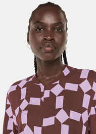 Spun Check Midi Dress