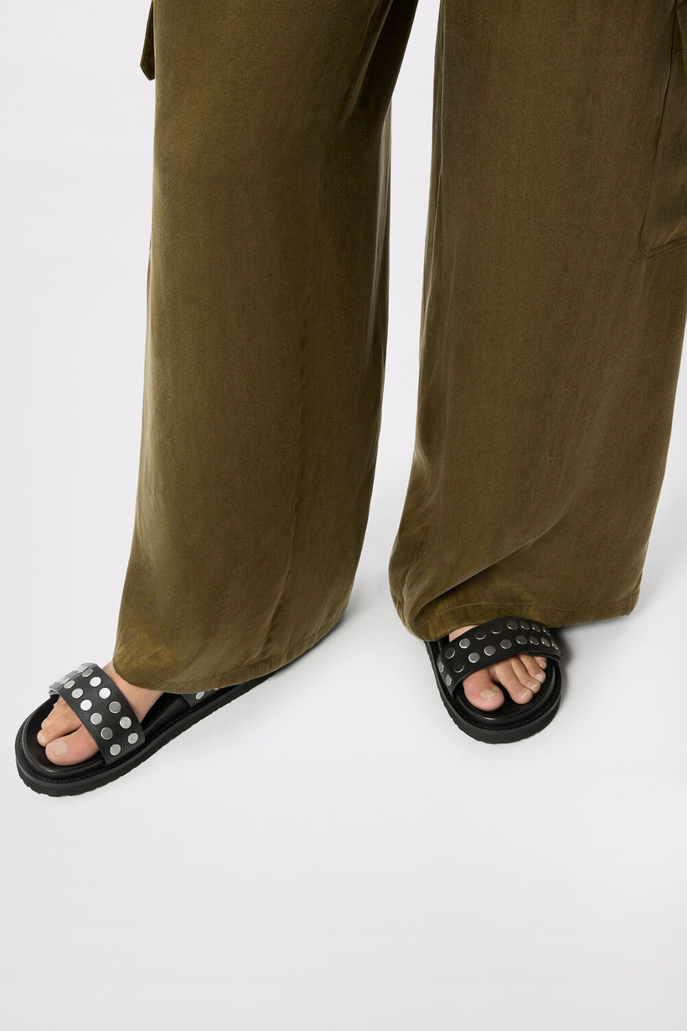 Black Studded Slider