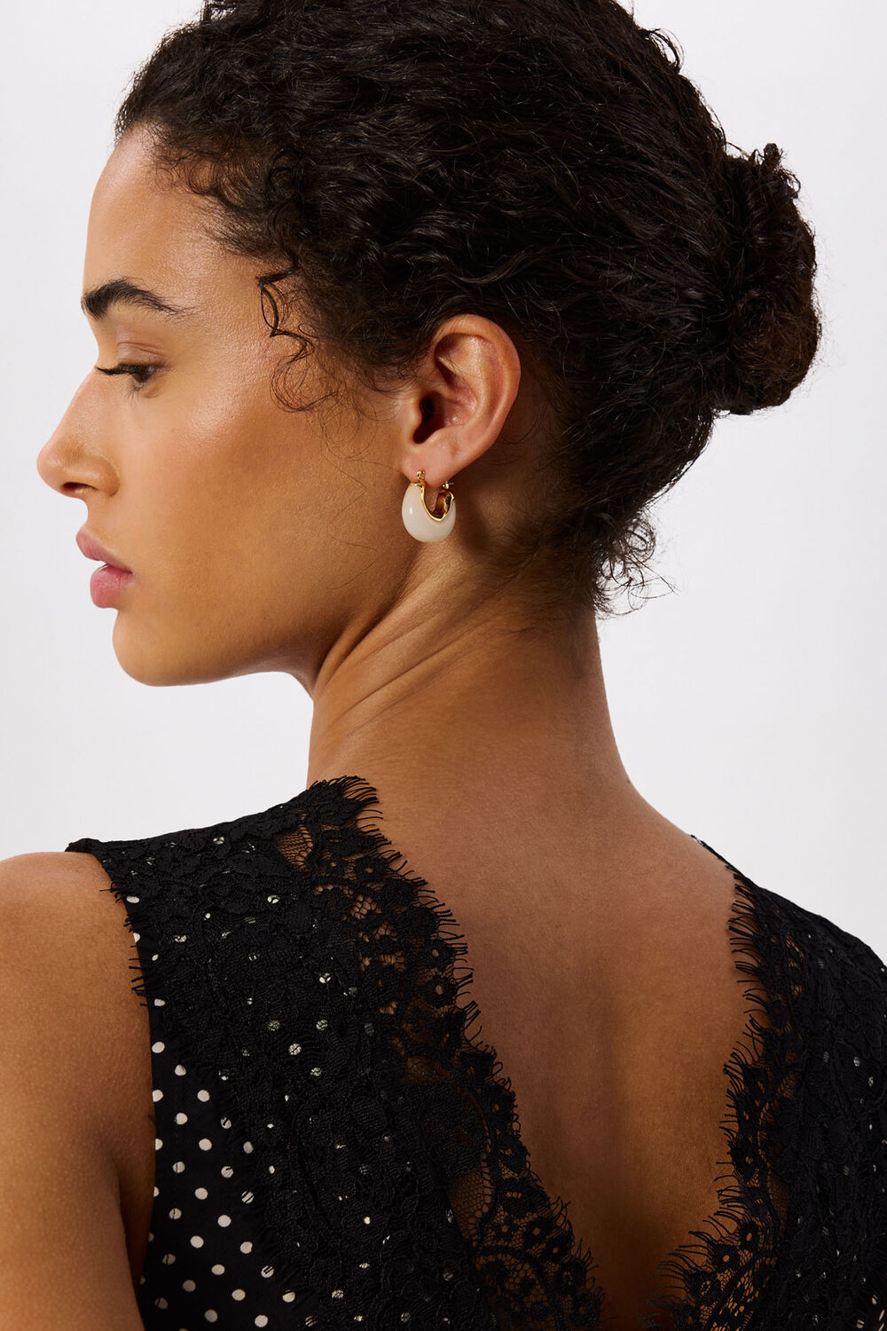 Neutral Curved Earring