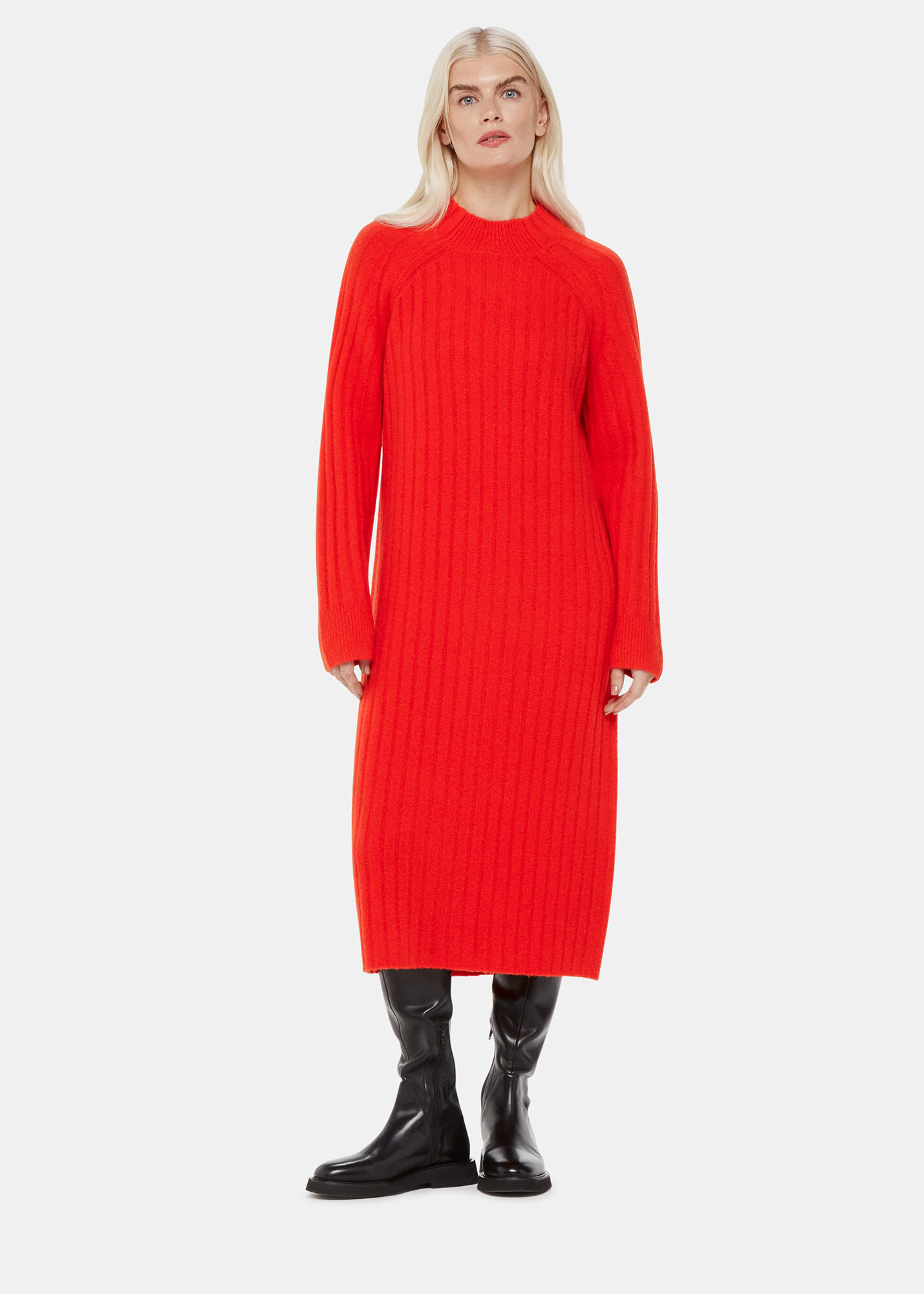 Red deals knitted dress