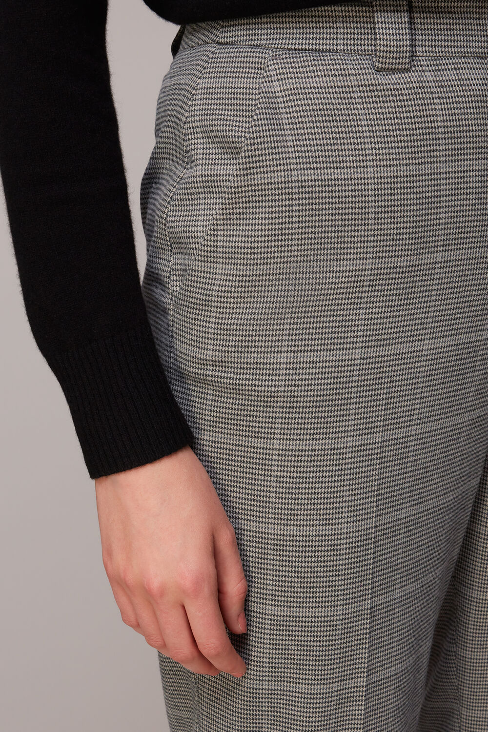 Brown Lucie Check Cigarette Trouser