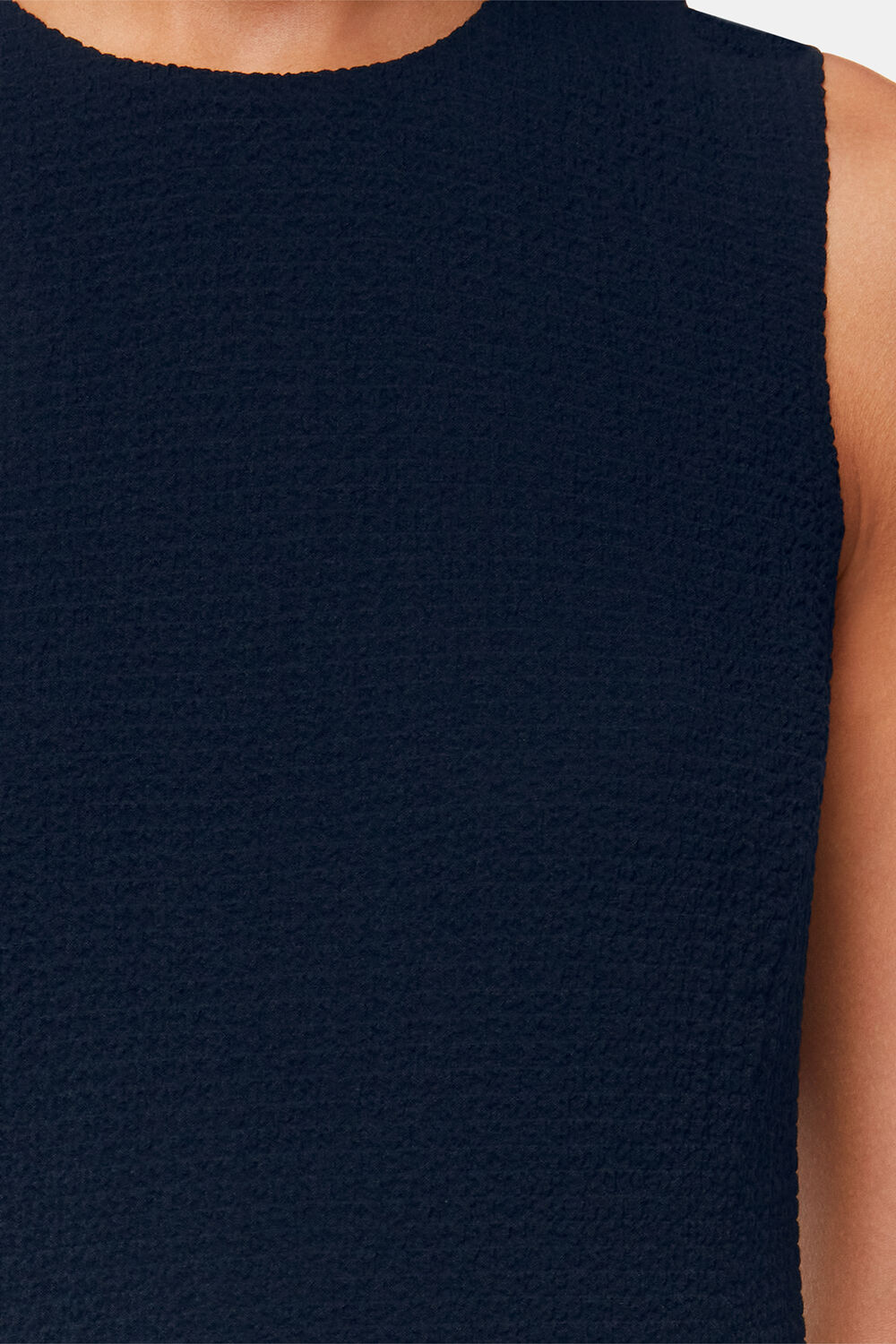 Navy Erin Texture Midi Dress