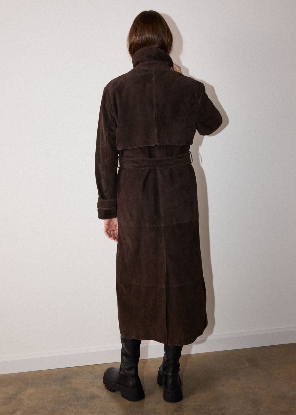 Suede Trench Coat