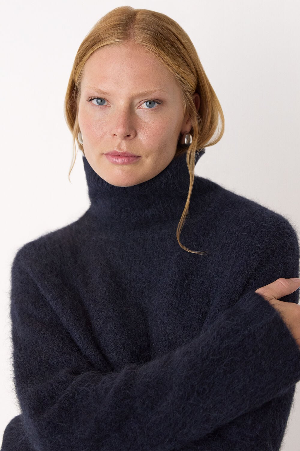 Alpaca Blend Funnel Knit