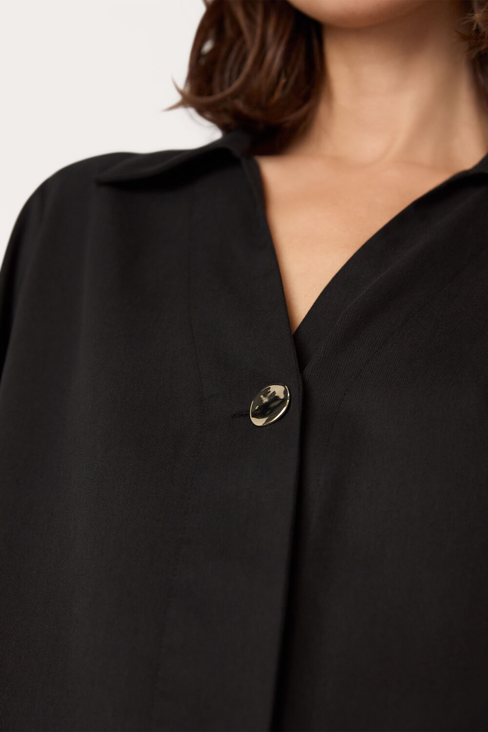 Collared Button Short Dress