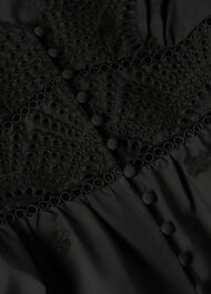 Cotton Broderie V Neck Blouse