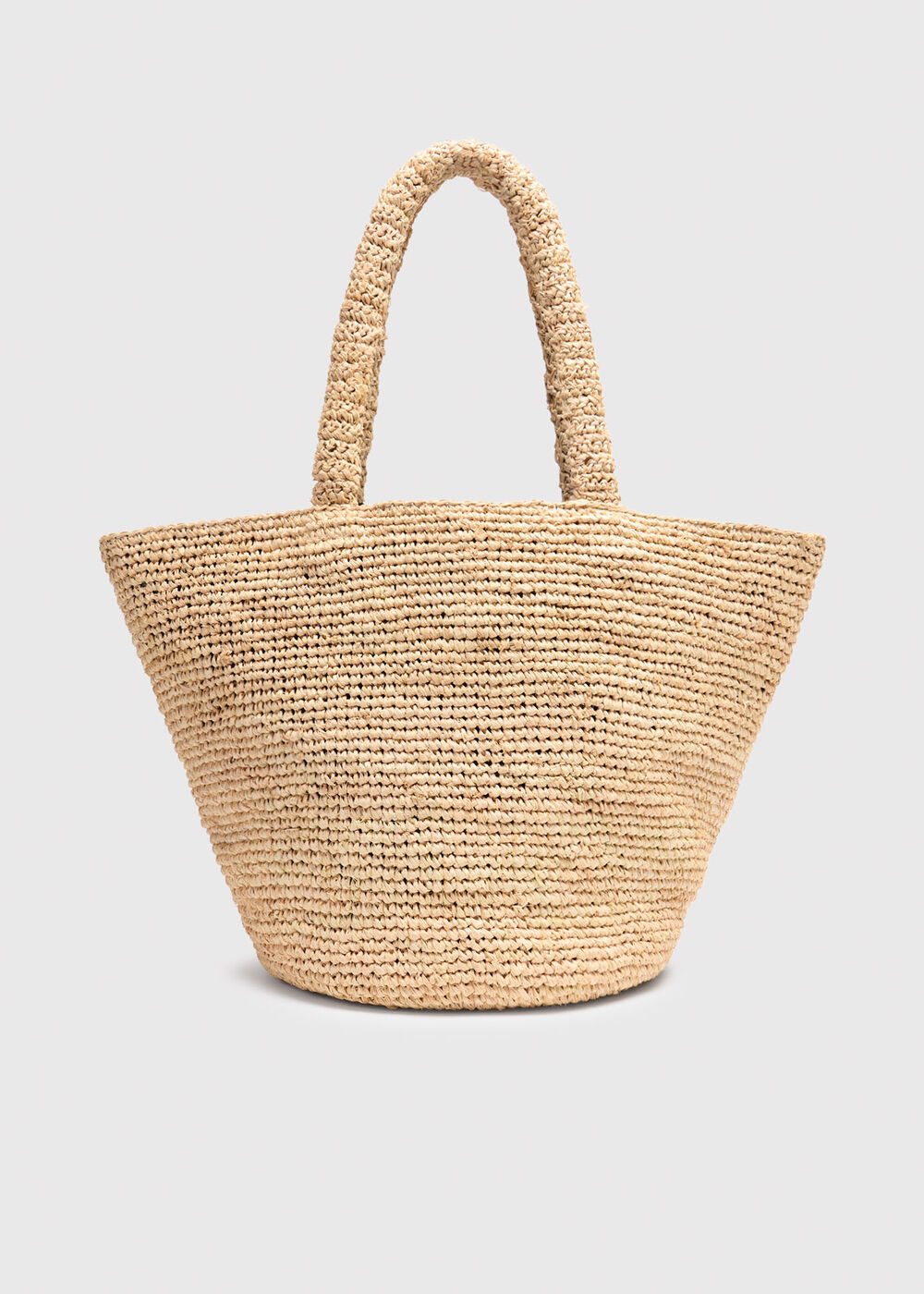 Straw Tote Bag With Charm