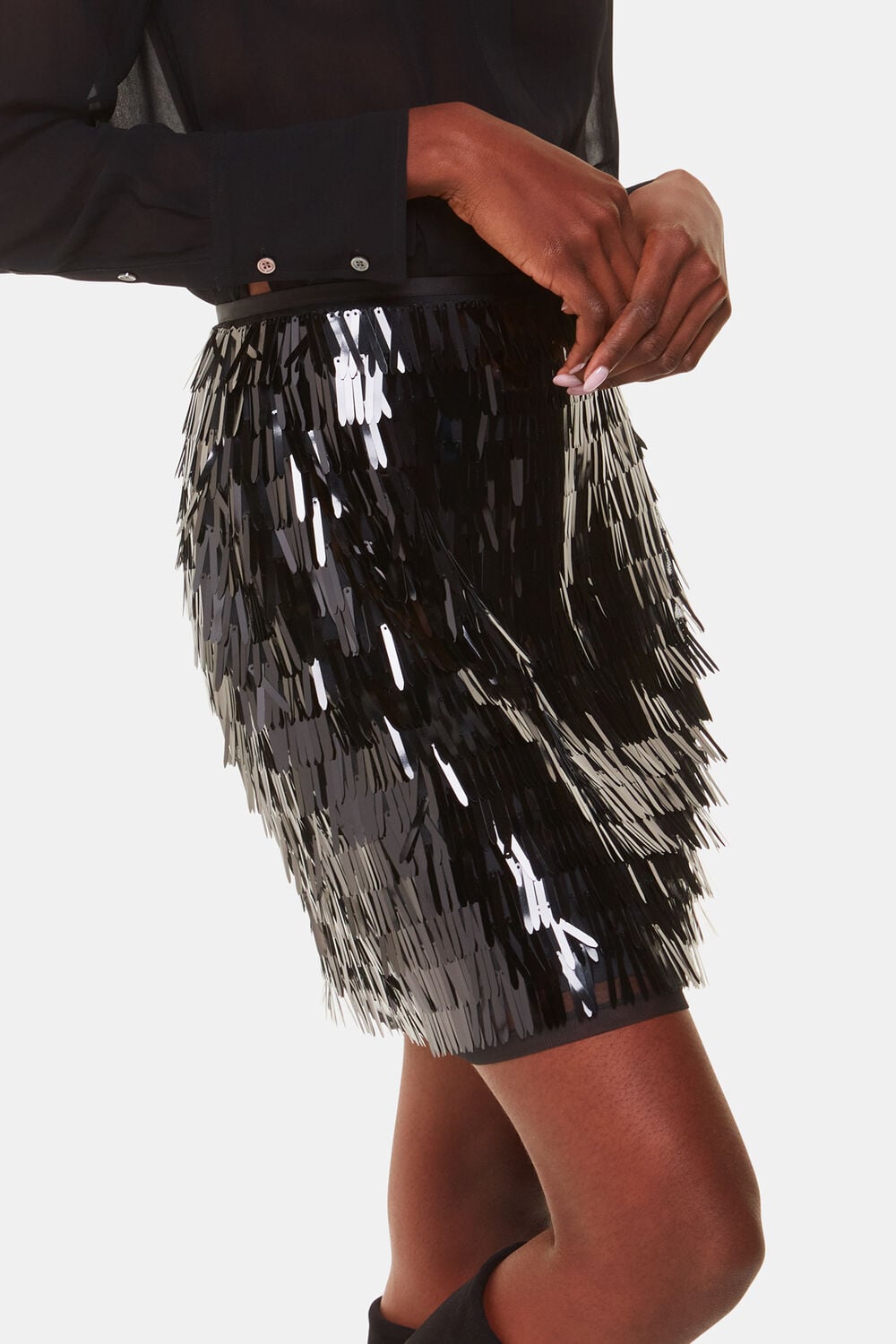 Sword Sequin Mini Skirt