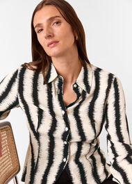 Petite Hazy Stripe Fitted Shirt