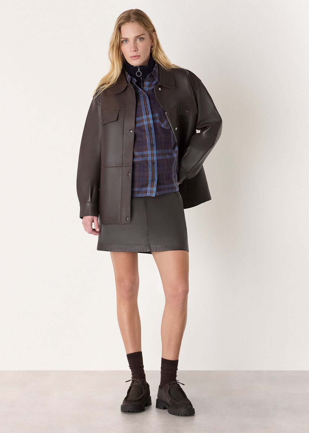 Checked Brushed Cotton Shirt