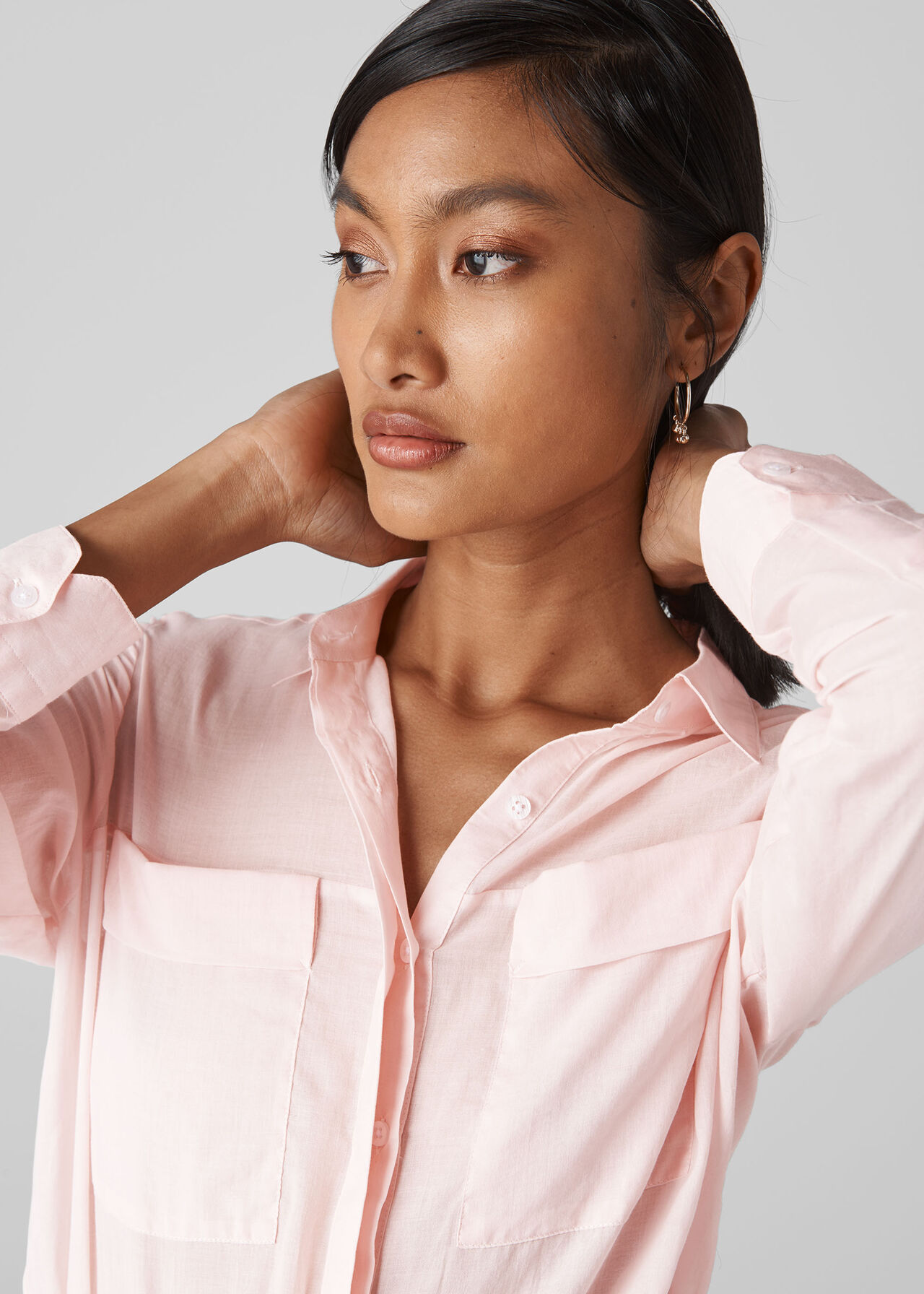 Pale Pink Mariana Voile Blouse | WHISTLES