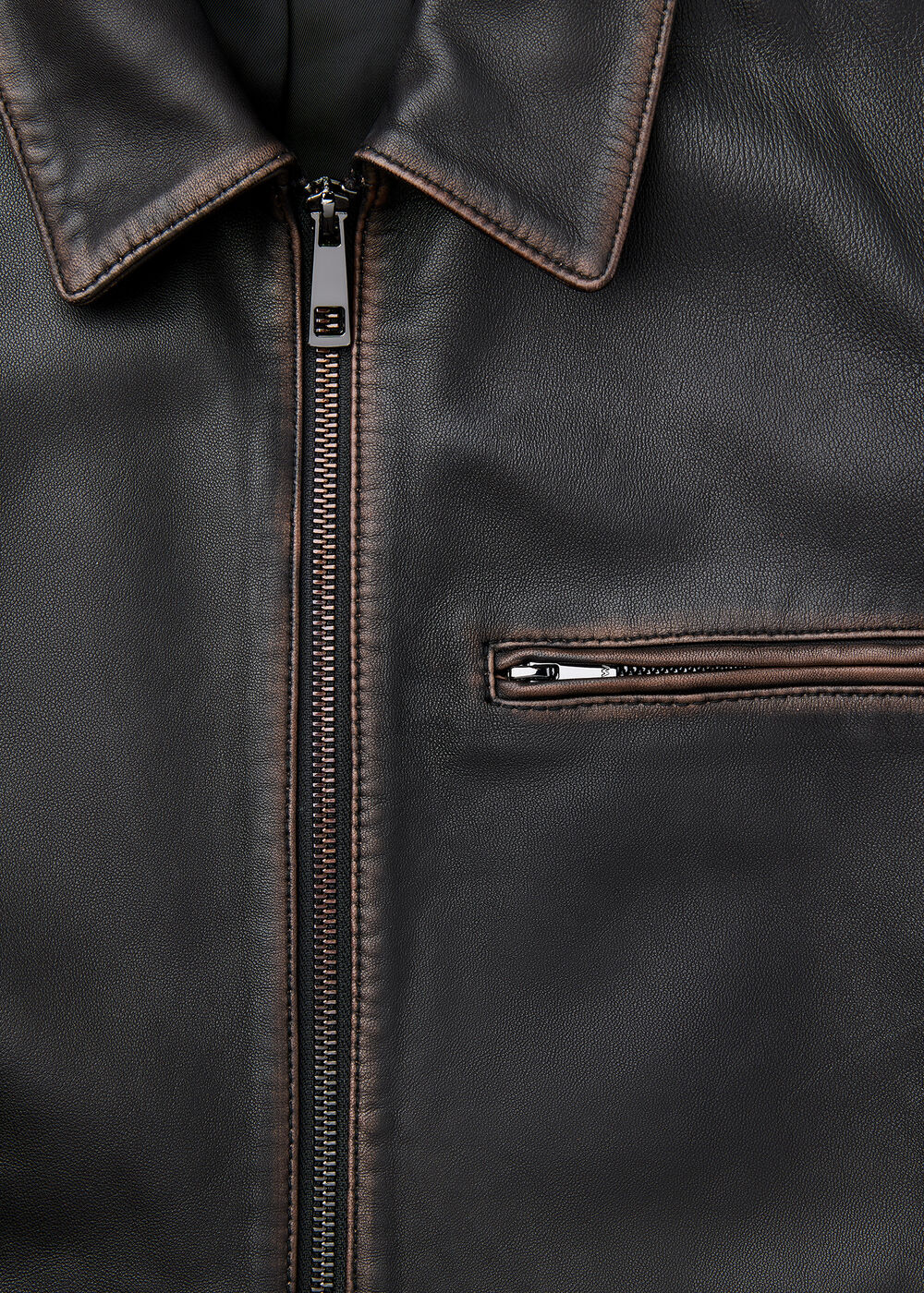Kate Burnished Leather Jacket