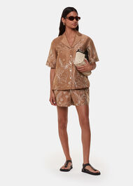 Embroidered Scribble Short