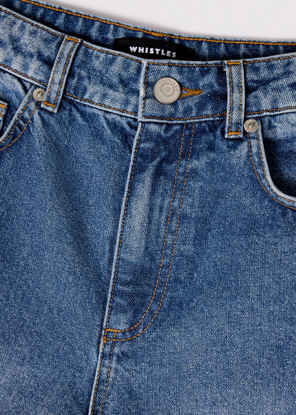 Authentic Raw Hem Barrel Jean