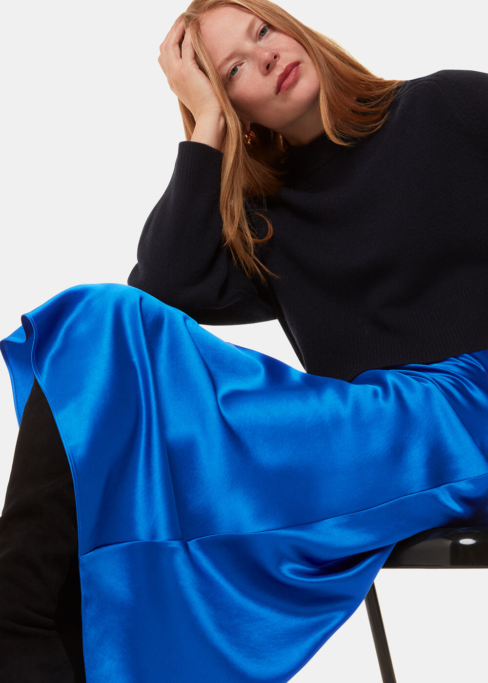 Satin Bias Cut Skirt