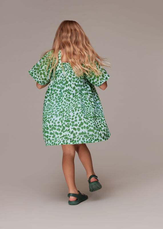 Smooth Leopard Trapeze Dress