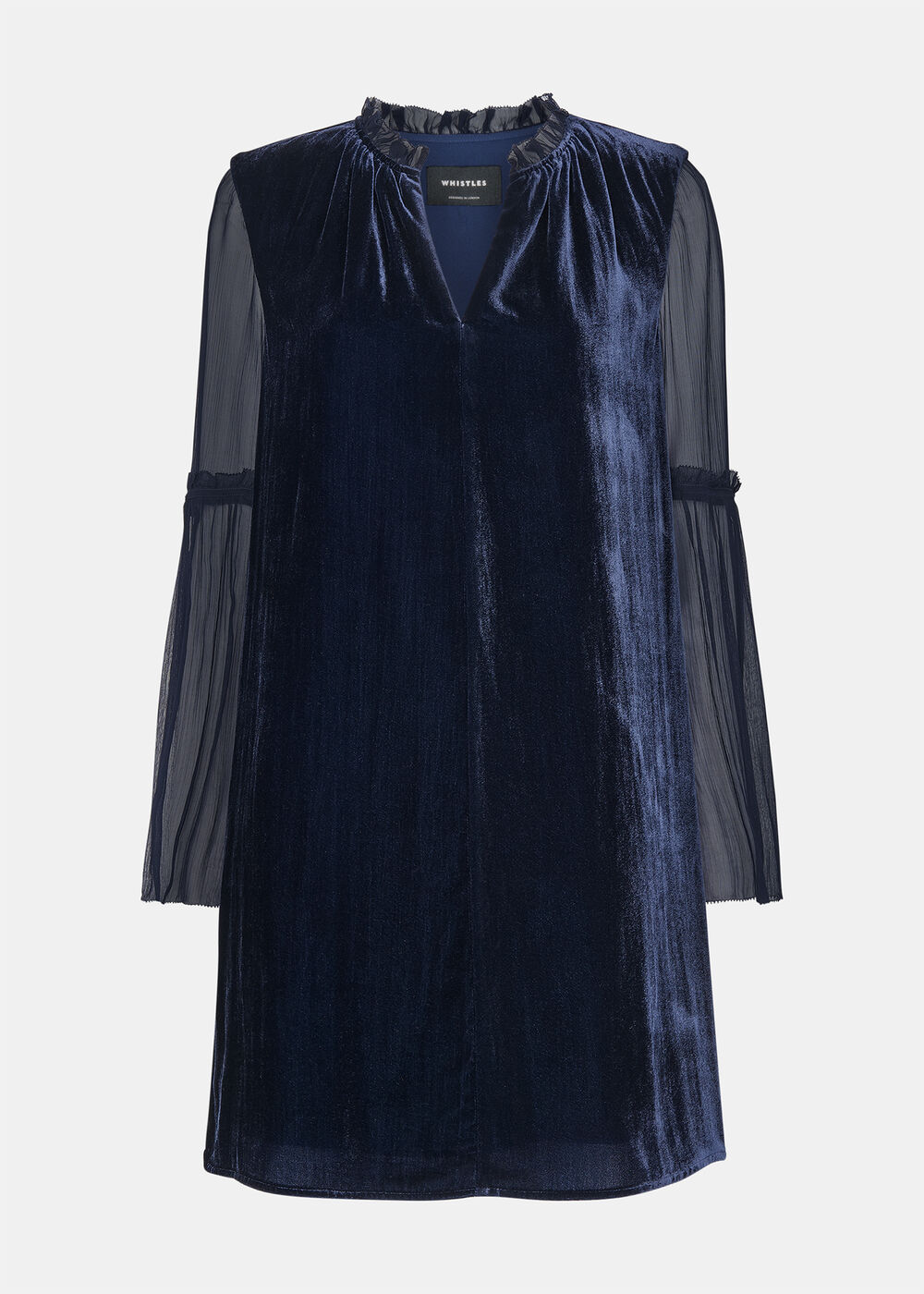 Velvet Sheer Sleeve Dress