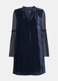 Velvet Sheer Sleeve Dress