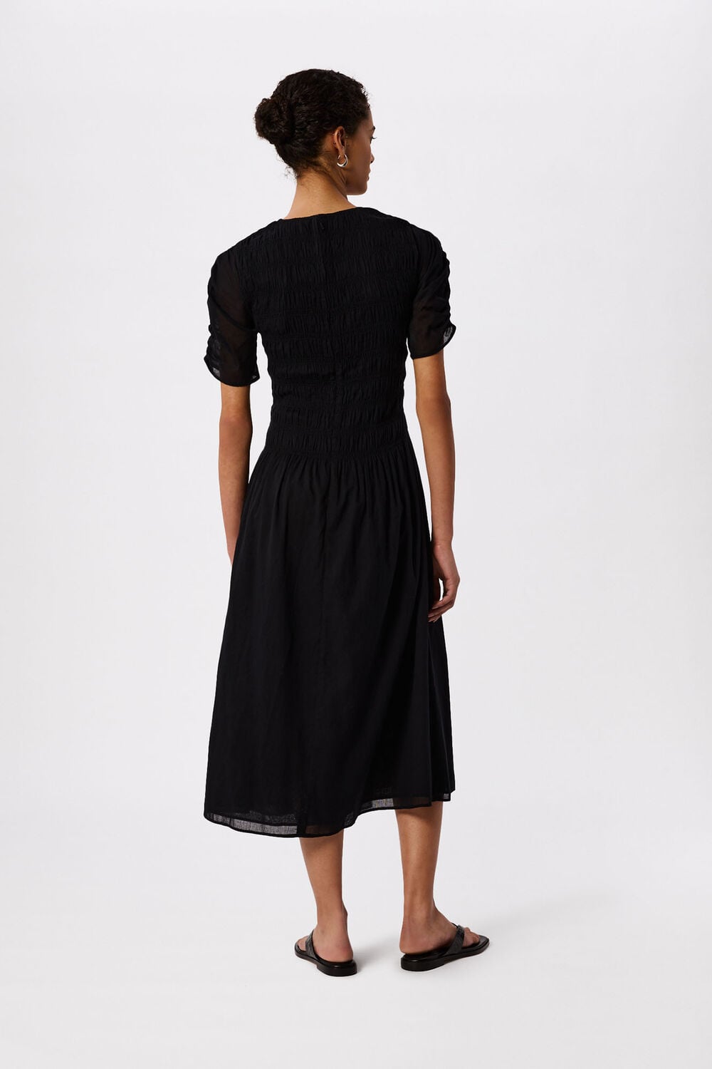 Black Avery Smocked Dress
