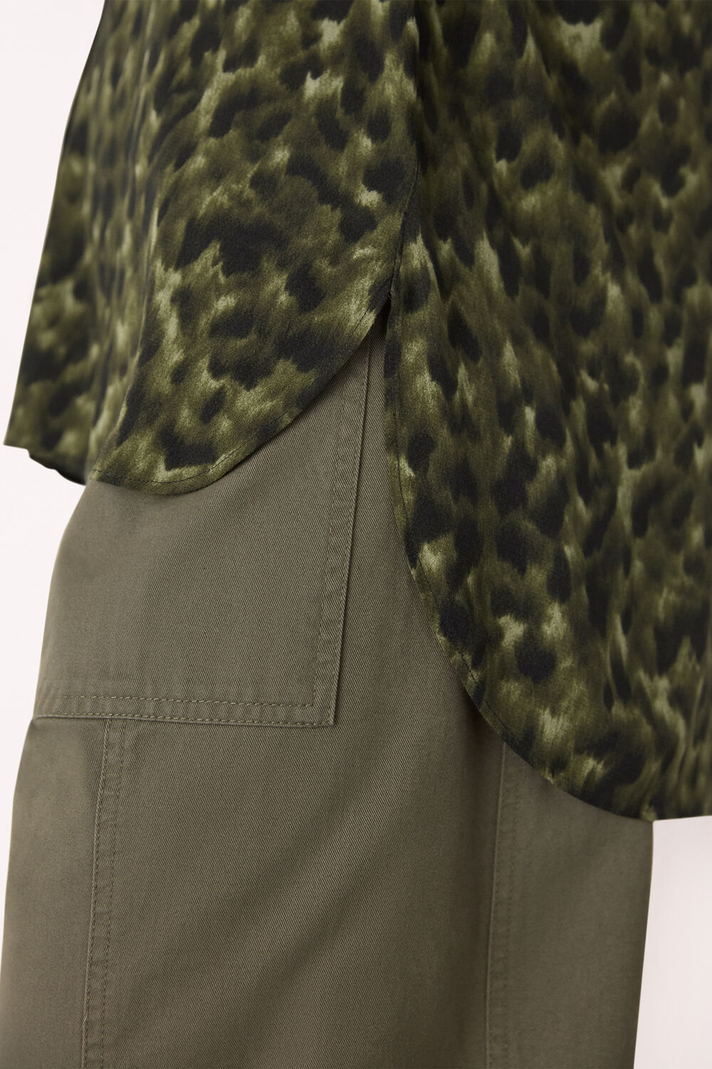 Animal Print Collared Shirt