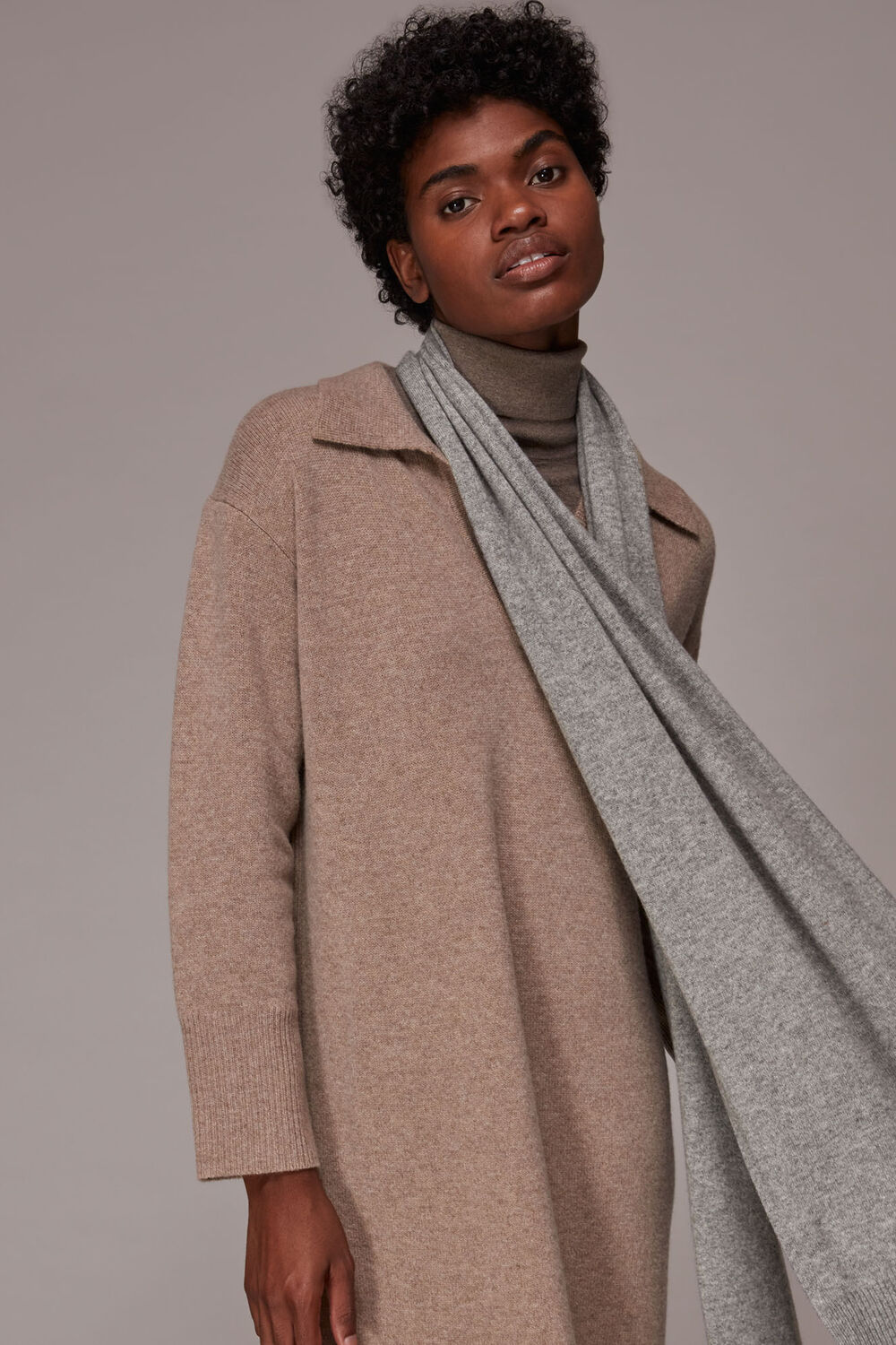 Grey Cashmere Scarf