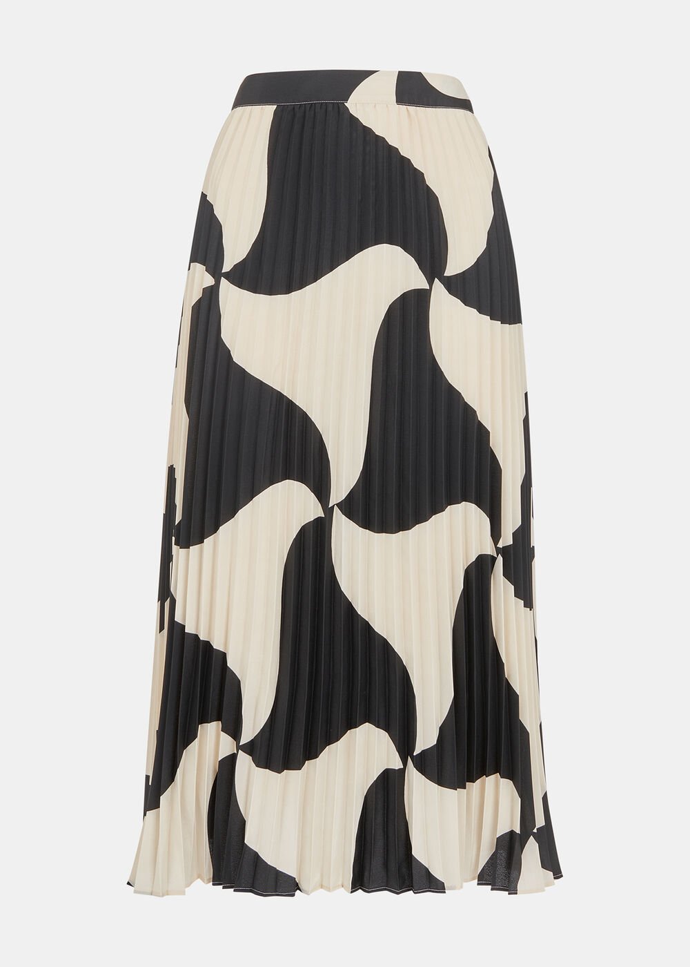 Triangle Swirl Pleated Skirt