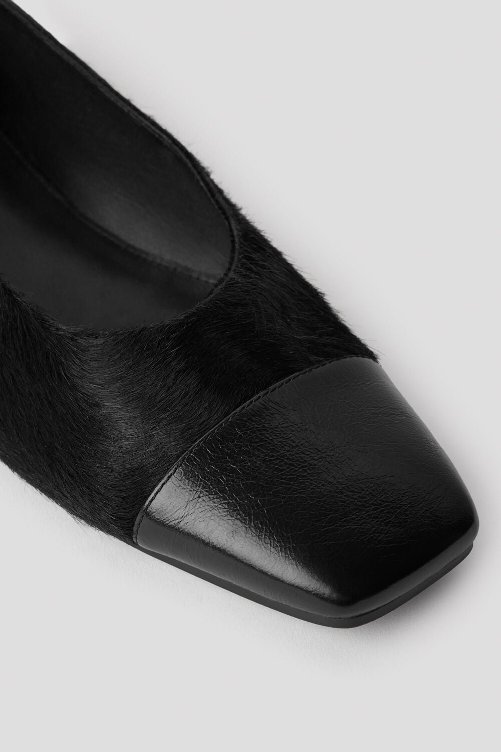 Hair-On Leather Ballet Pump