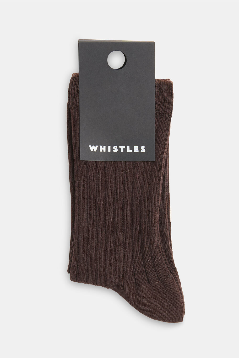 Chocolate Classic Ribbed Socks