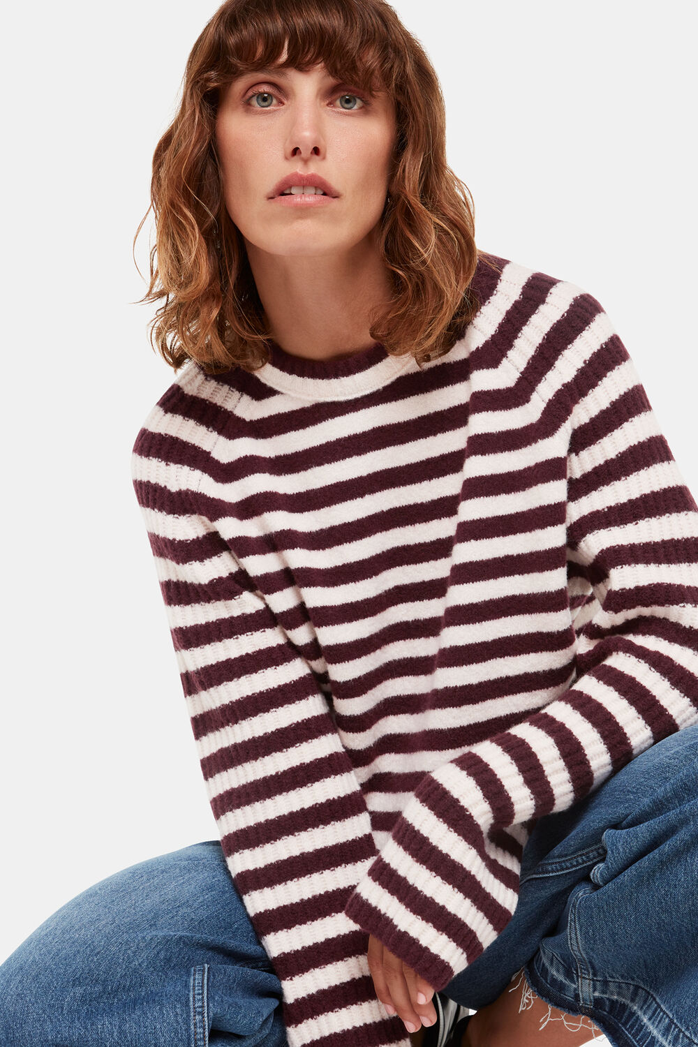 Wool Mix Stripe Crew