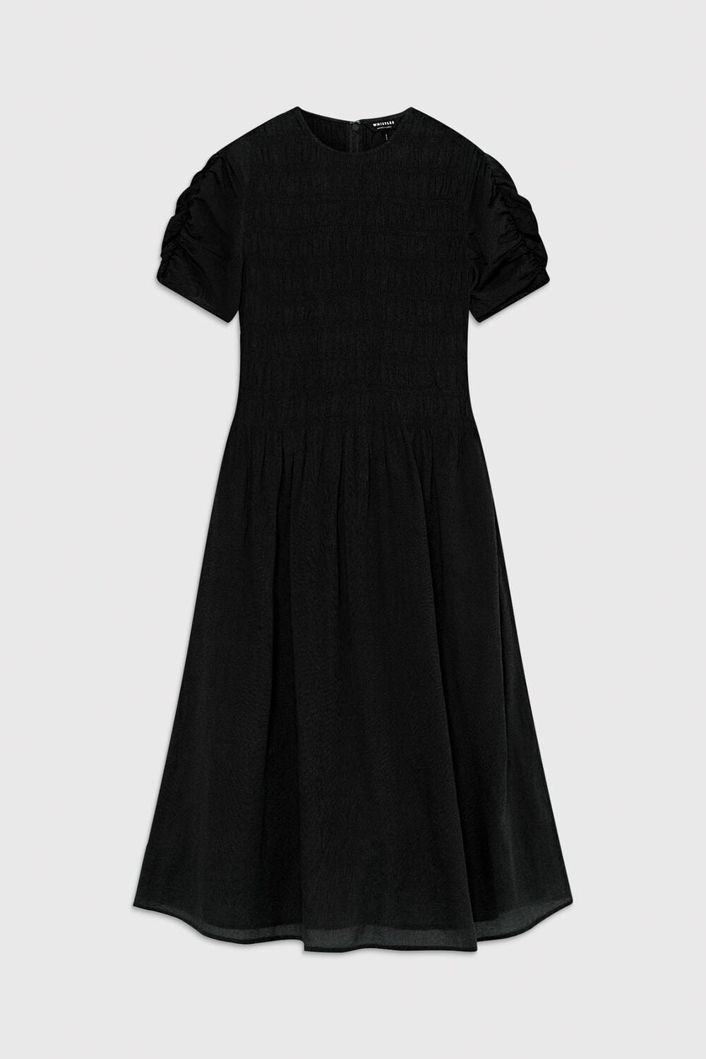 Black Avery Smocked Dress