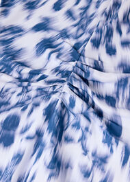 Blurred Floral Crepe Dress