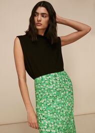 Cherry Blossom Bias Cut Skirt