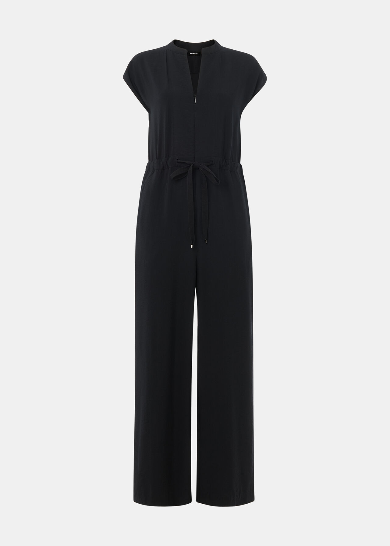 Petite Sleeveless Drawstring Jumpsuit