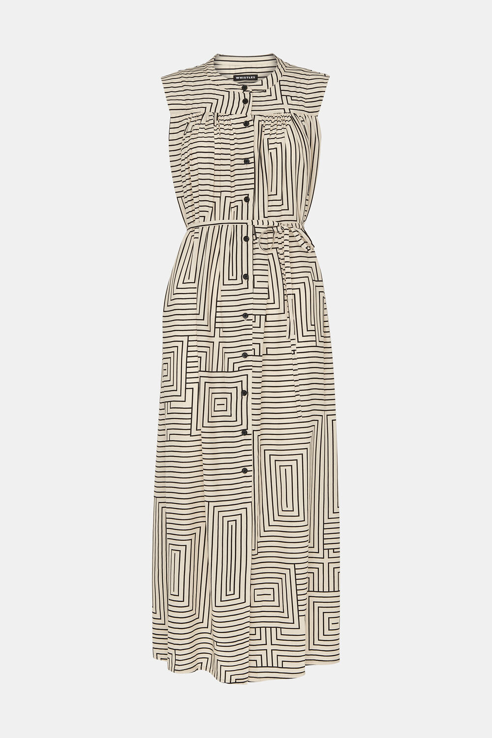 Ivory Angled Stripe Ilana Dress