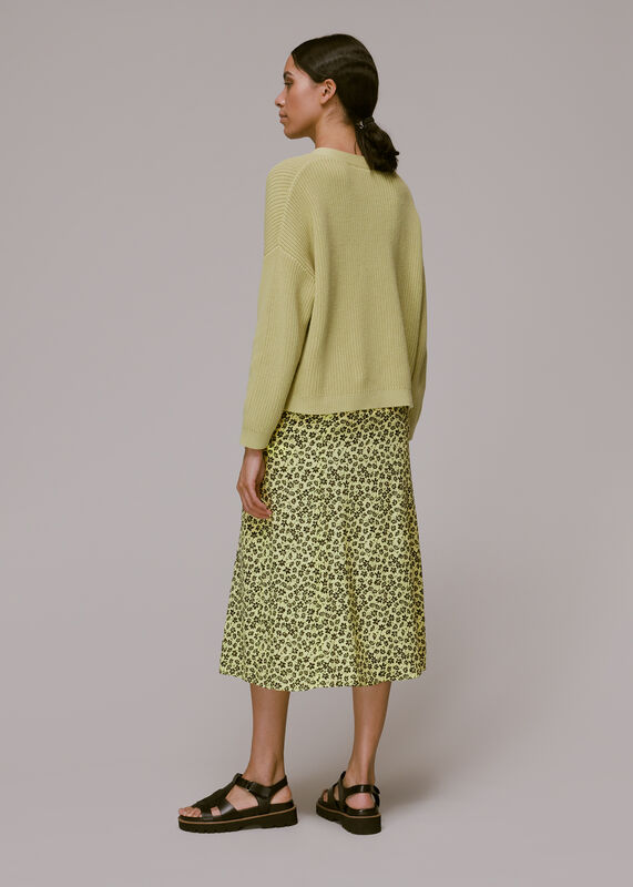 Yellow Buttercup Floral Skirt