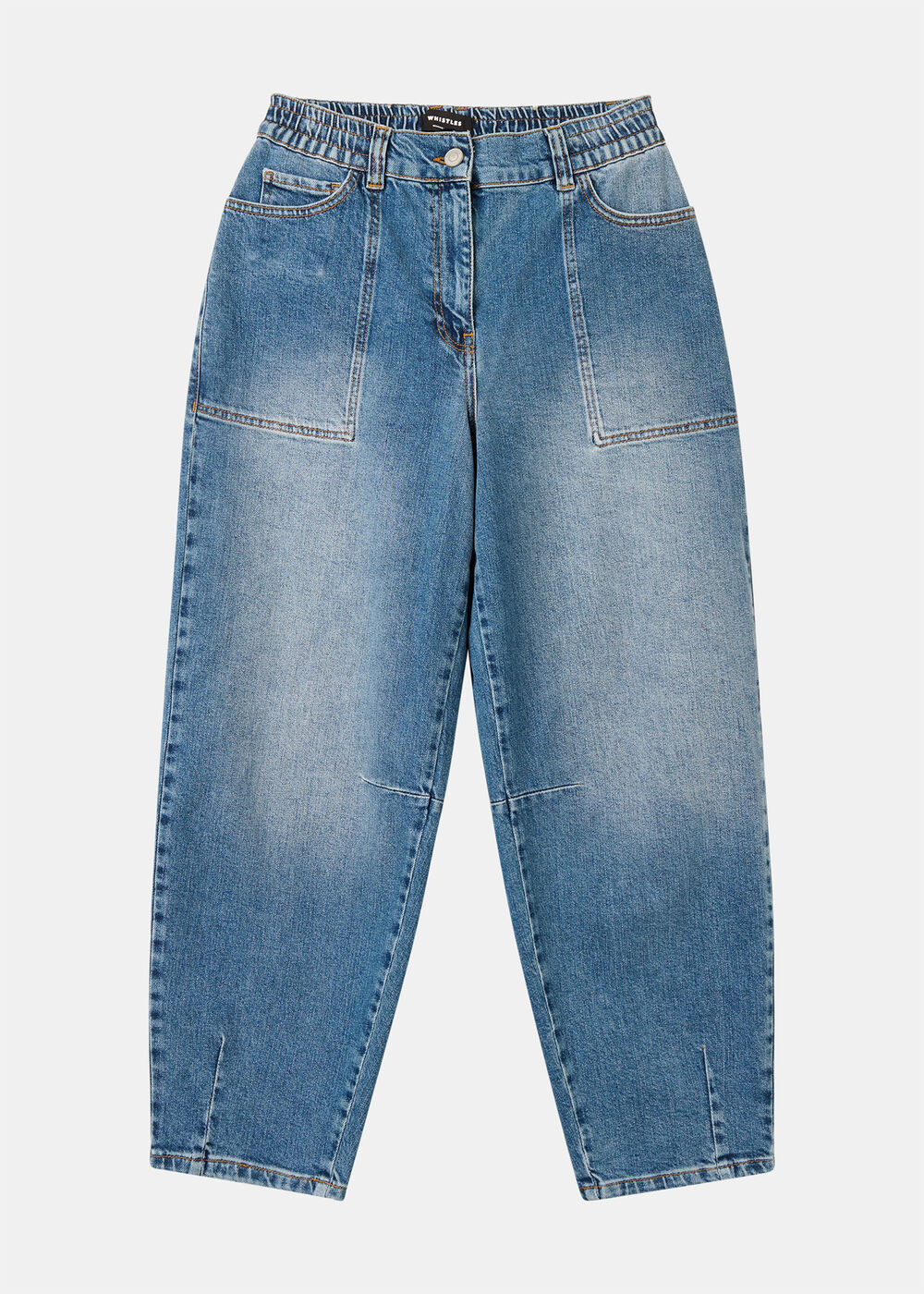 Elasticated Waist Barrel Jean
