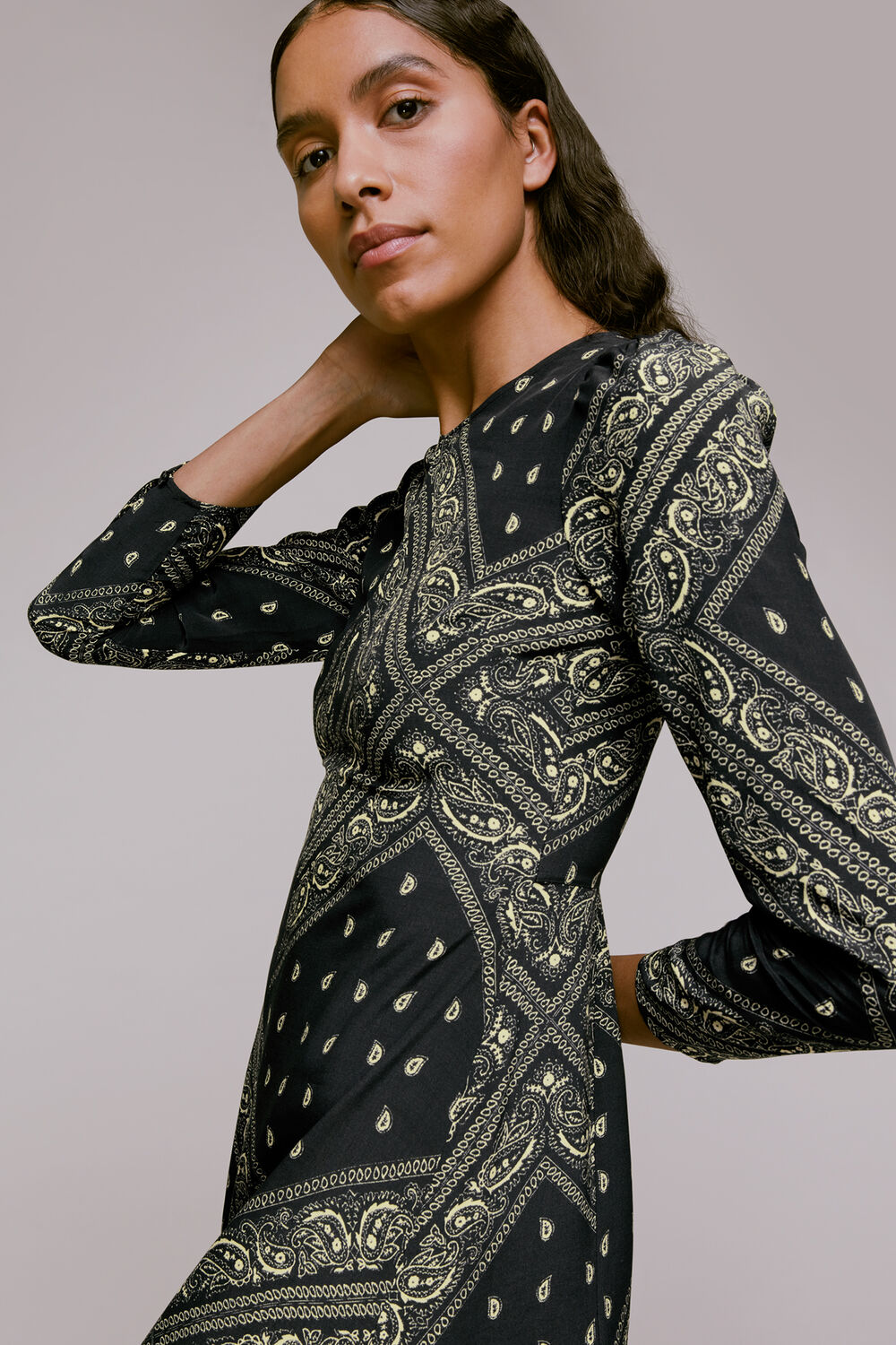 Bandana Print Midi Dress