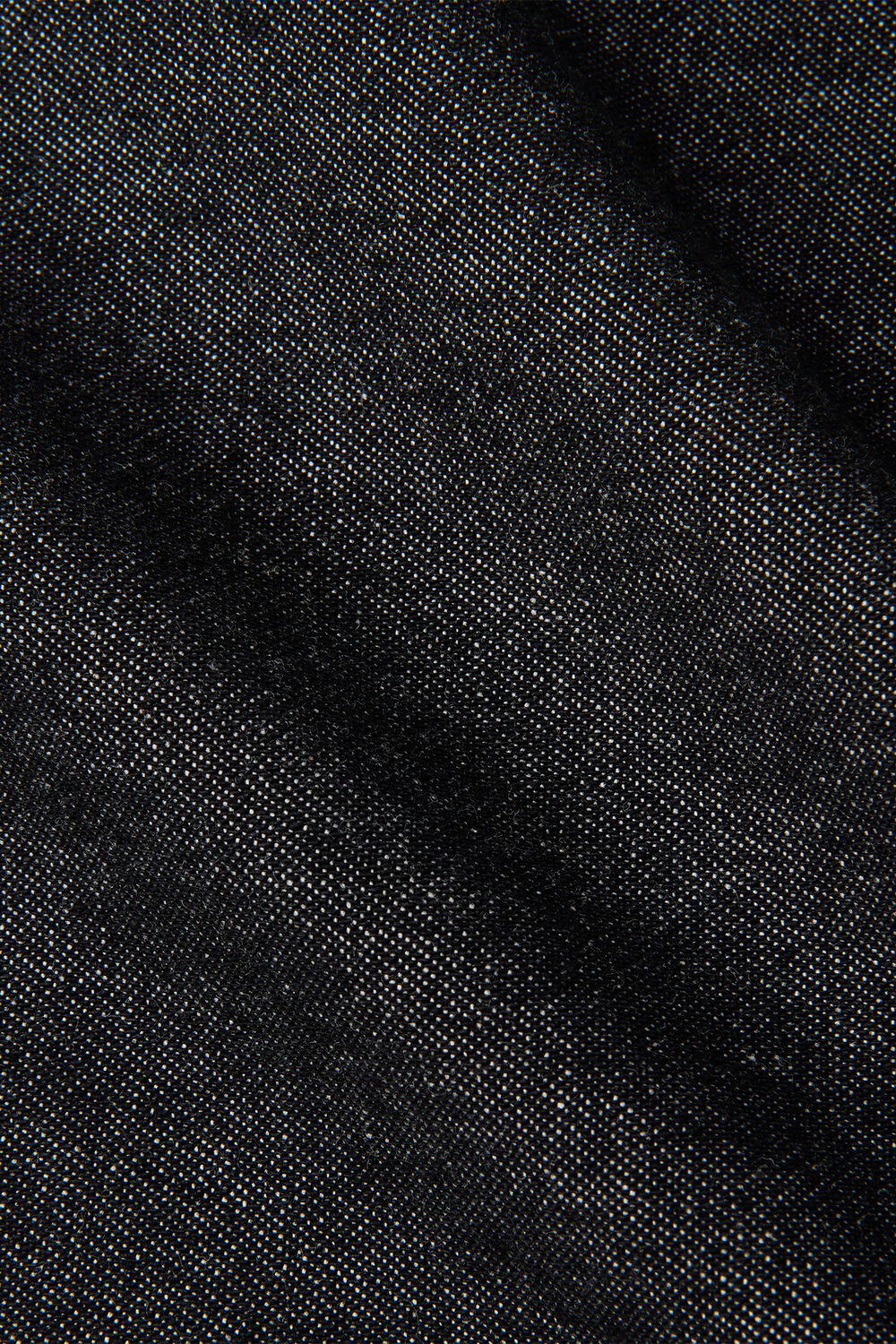 Washed Black Pocket Detail Cotton Shirt