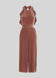 Lola Rose Velvet Jumpsuit Pink