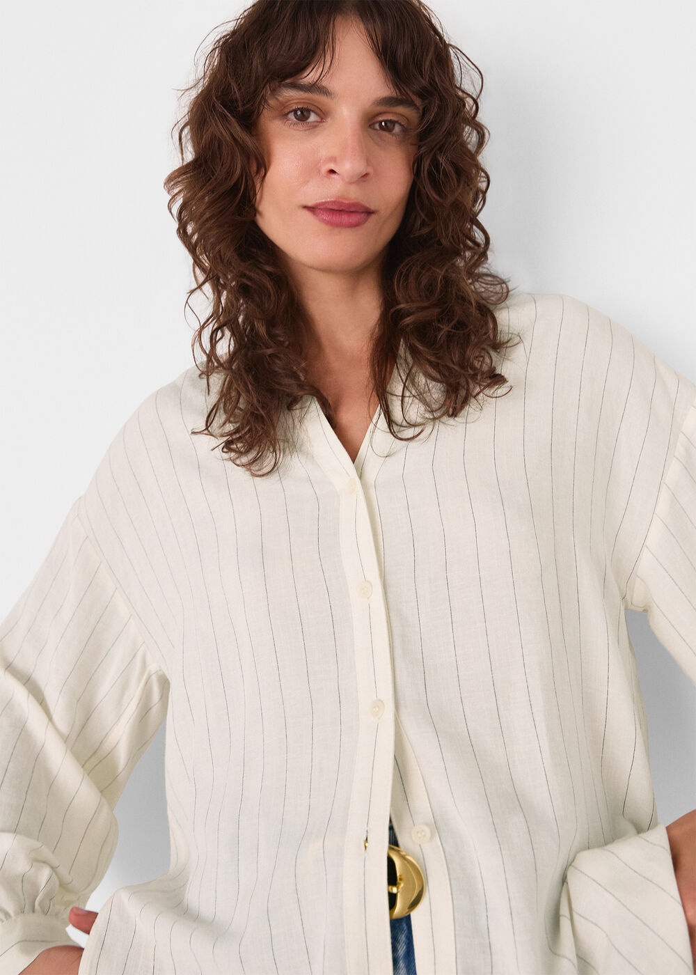 Stripe Long Sleeve Blouse