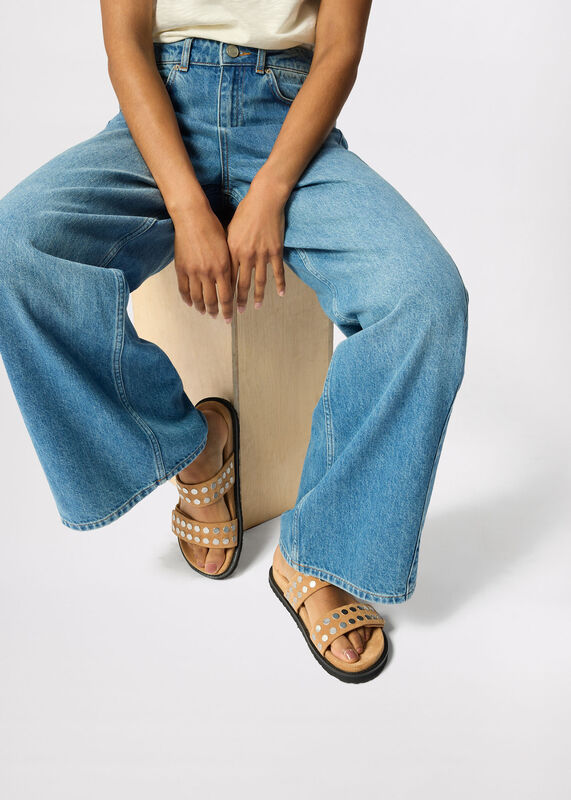 Neutral Studded Slider
