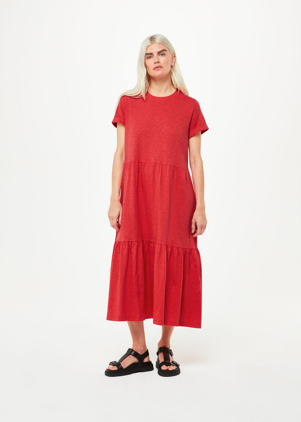 Petite Tiered Jersey Midi Dress