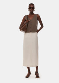 Button Front V Neck Tank